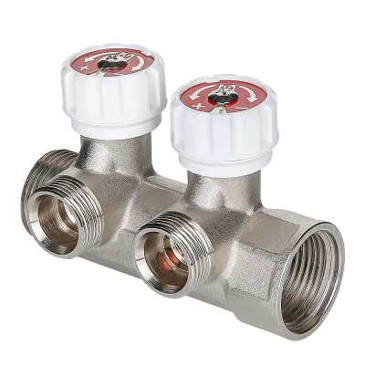 Коллектор VALTEC с регулир. вентилями, 1"х4 вых. 3/4" нар. (на подающий трубопровод) (1/12)