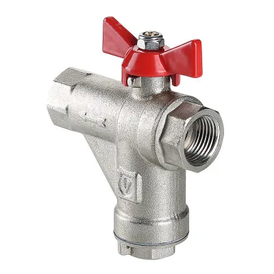 Кран шар. со встроенным ПРЯМЫМ фильтром 1/2" (с бабочкой) вн.-вн. "VALTEC" (1/8/72)