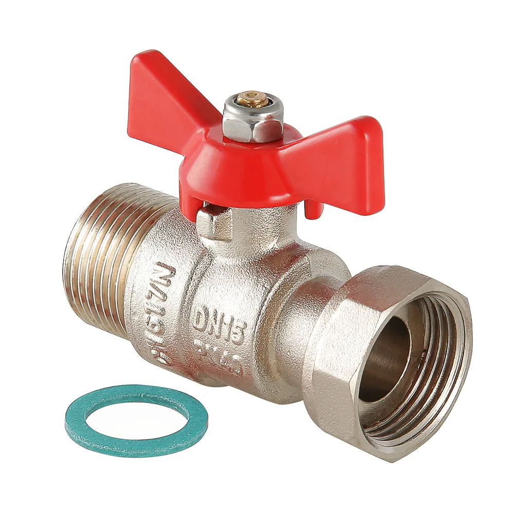 Кран шаровый Valtec, с накидной гайкой 1/2" вн.-нар.