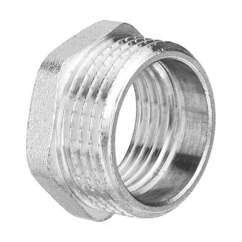 Футорка – переход нар.-вн. рез 3/4"х 1/2" "AQUALINK" (Никель) 1/10/300
