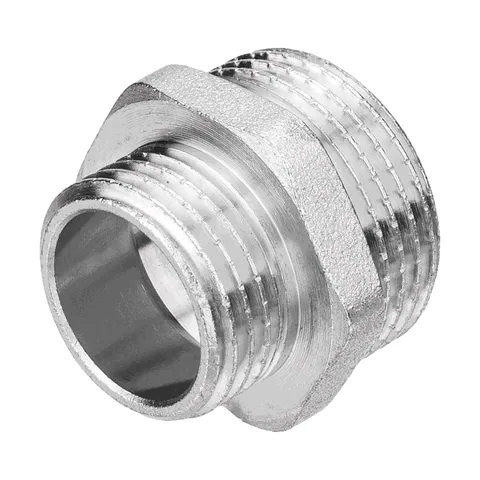 Ниппель-переходник 1/2" х 3/8" "AQUALINK" (Никель) 1/10/400