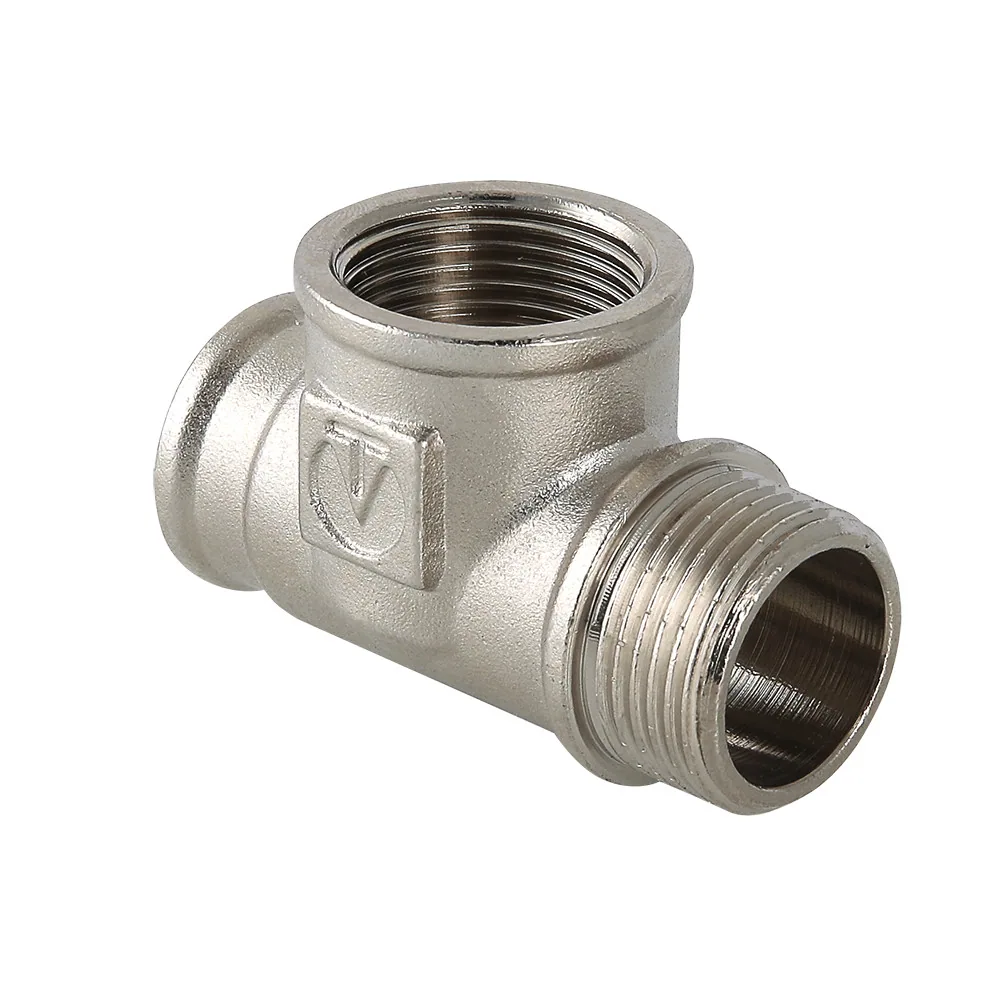 Тройник 1/2" Никель нар-вн-вн "Valtec" (Никель) 1/10/100