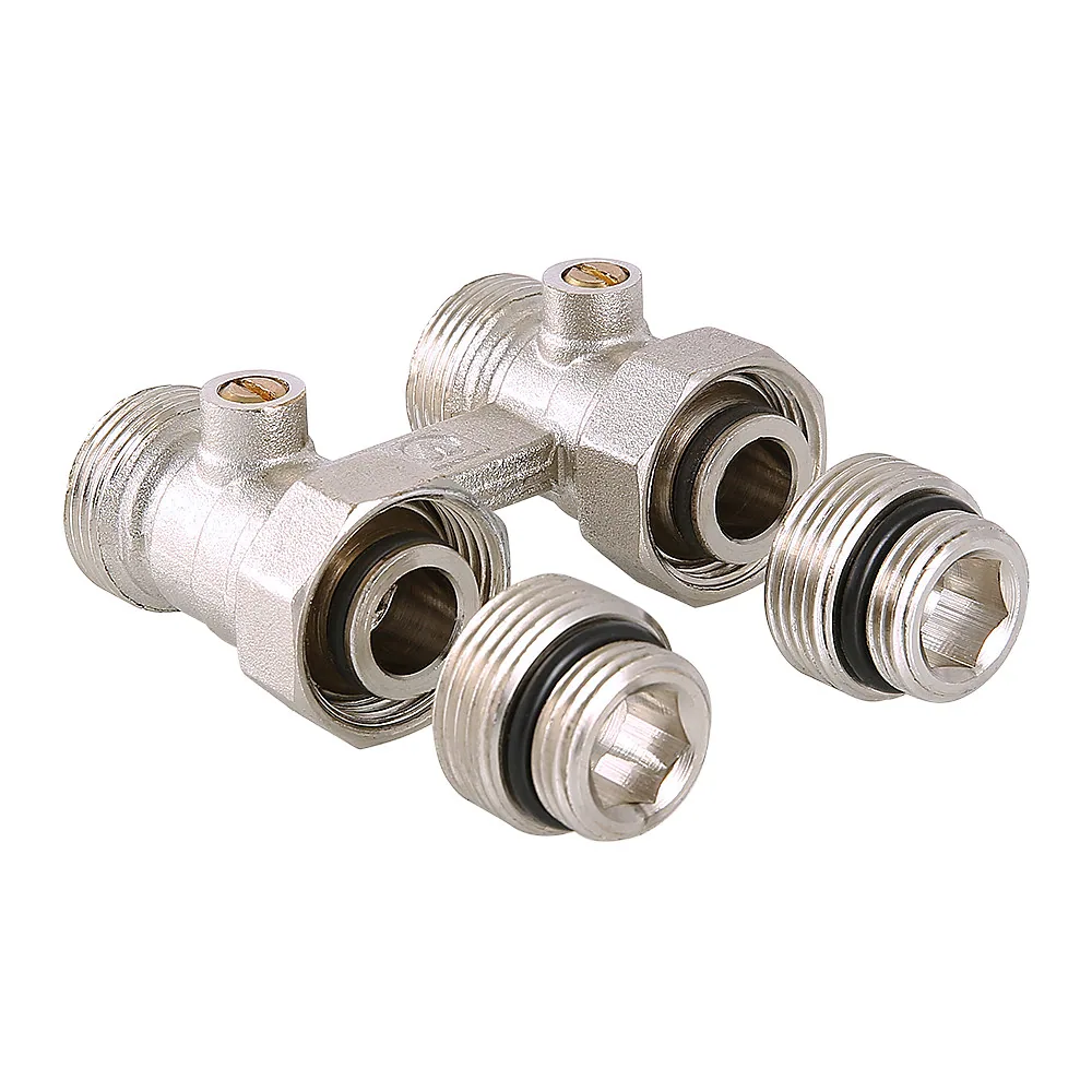 Узел нижнего подключения радиатора 1/2" х 3/4" (комплект) ПРЯМОЙ "VALTEC" 1/9/54