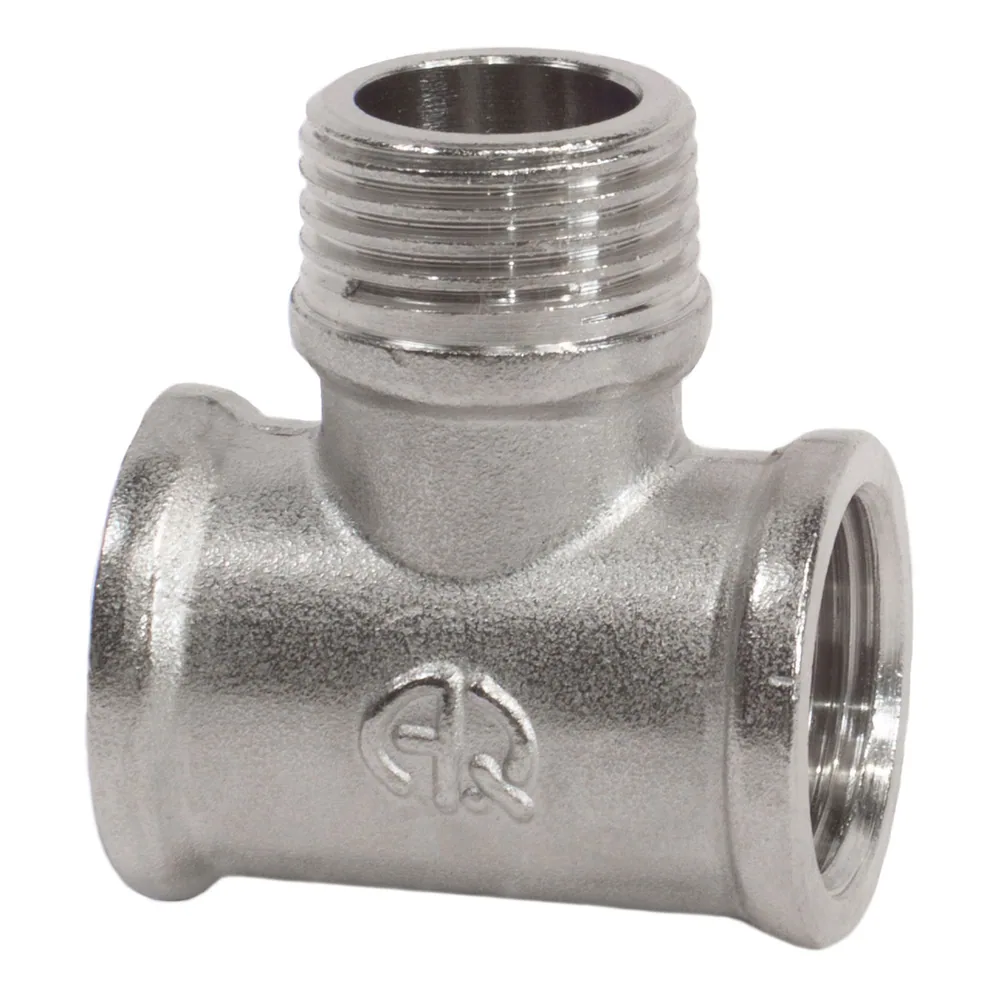 Тройник 1/2" вн-нар-вн AQUALINK (Никель)