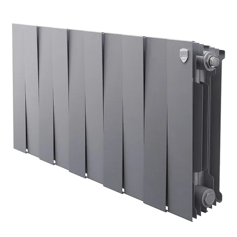 Радиатор биметалл. Royal Thermo PianoForte 300 (цвет Серый) Silver Satin 10 секц.
