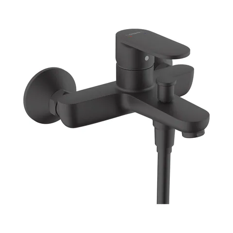 71440670 Смеситель для ванны с душем, черный Hansgrohe Vernis Blend