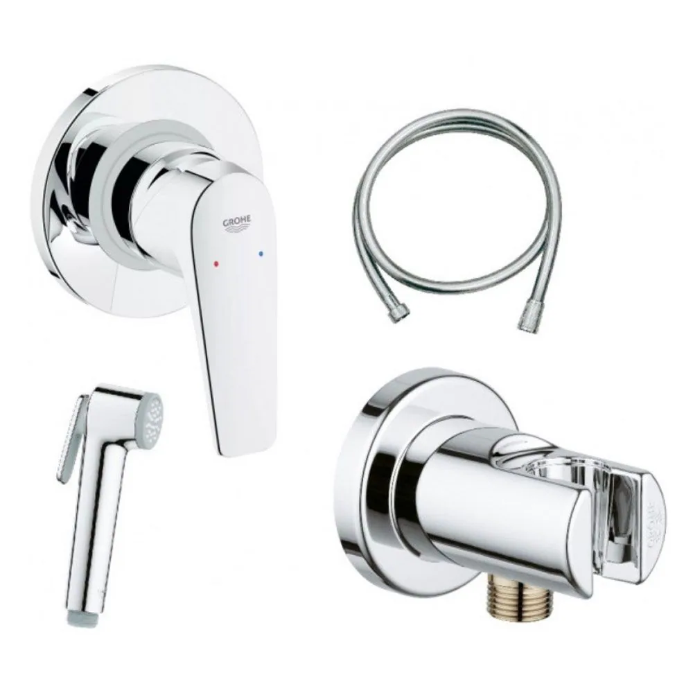 124900 Гигиенический душ со встраиваемым смесителем, хром Grohe Bau Flow