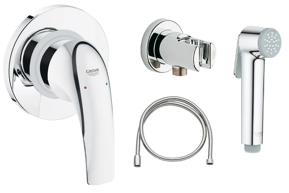 123072 Гигиенический душ со встраиваемым смесителем, хром Grohe BauCurve
