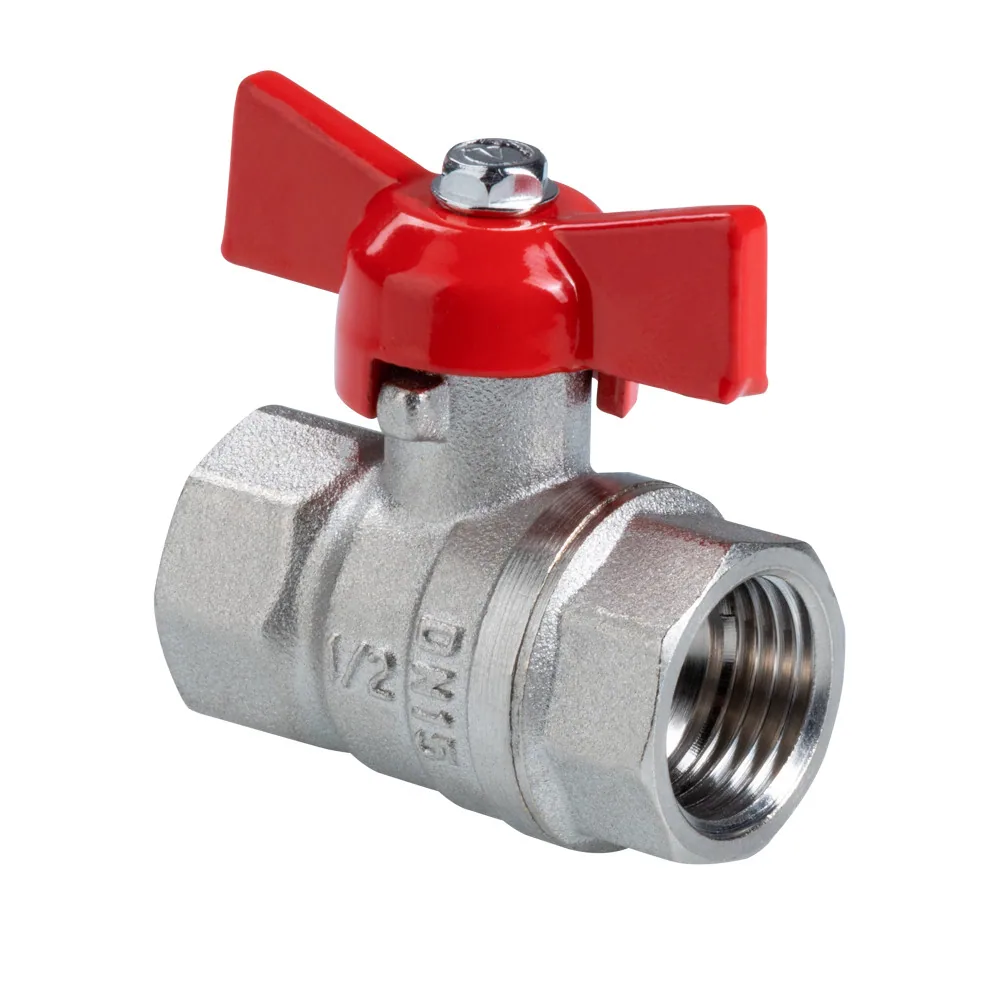 Кран шар. вн-вн 3/4" (с бабочкой) "VALTEC" СТАНДАРТ ГОСТ (PN40)