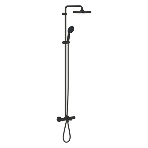 266722431 Душевая система с термостатом для ванны, черный Grohe Tempesta 250
