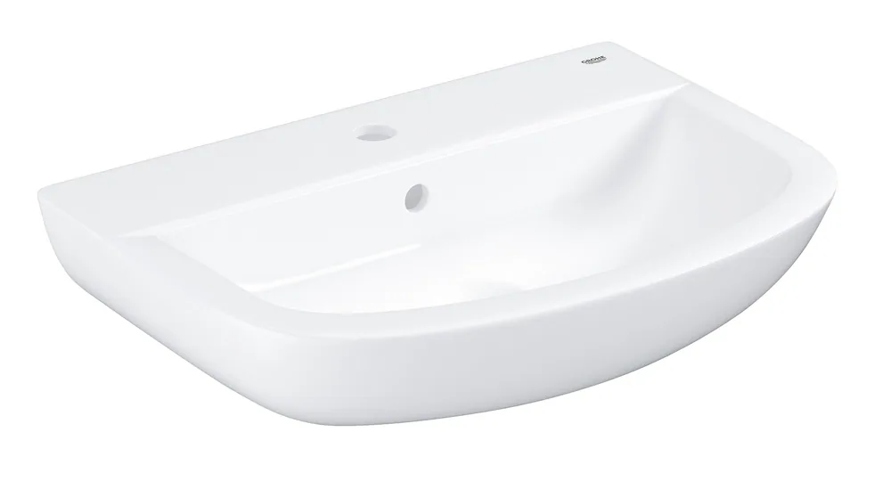 Раковина подвесная 55, с крепежами, с переливом, альпин-белый Grohe Bau Ceramic 39440000