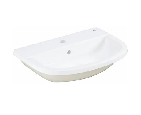 Раковина накладная 55, с переливом, альпин-белый, Grohe Bau Ceramic 39422000