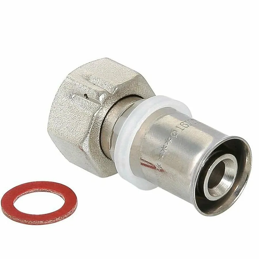 Соединитель пресс c накидной гайкой 20х1/2 "VALTEC" (1/10)
