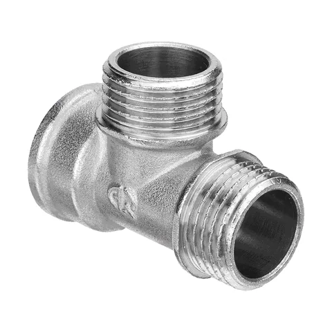 Тройник 1/2" Никель вн-нар-нар "AQUALINK" (Никель) 1/10/140