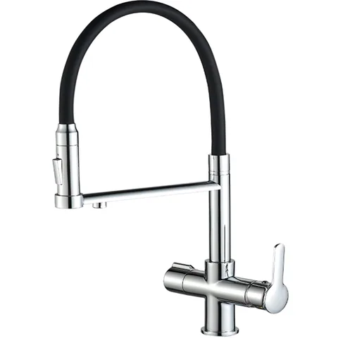 Смеситель для кухни HAIBA HB76854 черный-хром