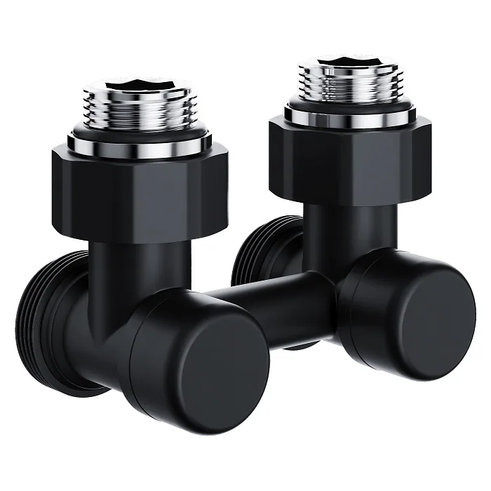 Узел нижнего подключения Royal Thermo Design угловой 1/2"х3/4" EK (черный) (Новый)